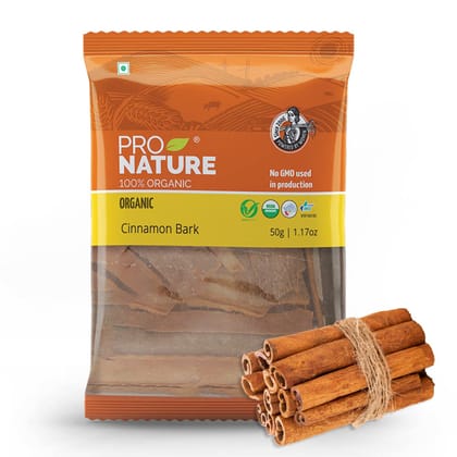 Pro Nature Organic 100% Organic Cinnamon Bark, 50G