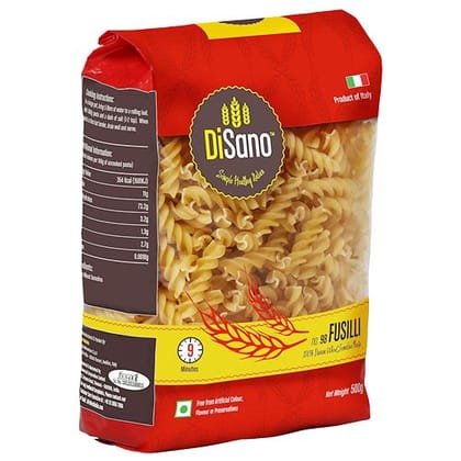 Disano 100% Durum Wheat Pasta, Fusilli, 500 G Pouch