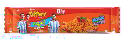 Browell Sunfeast Yippee! Magic Masala, Instant Noodles 8 In 1 Pack, 480G / 520G / 560 Grams (Weight May Vary)