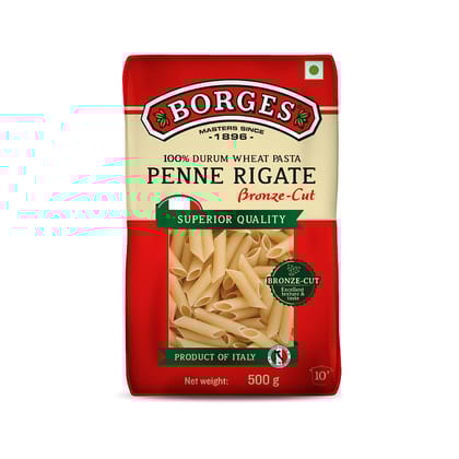 Borges Penne Rigate Durum Wheat Pasta, 500 Grams