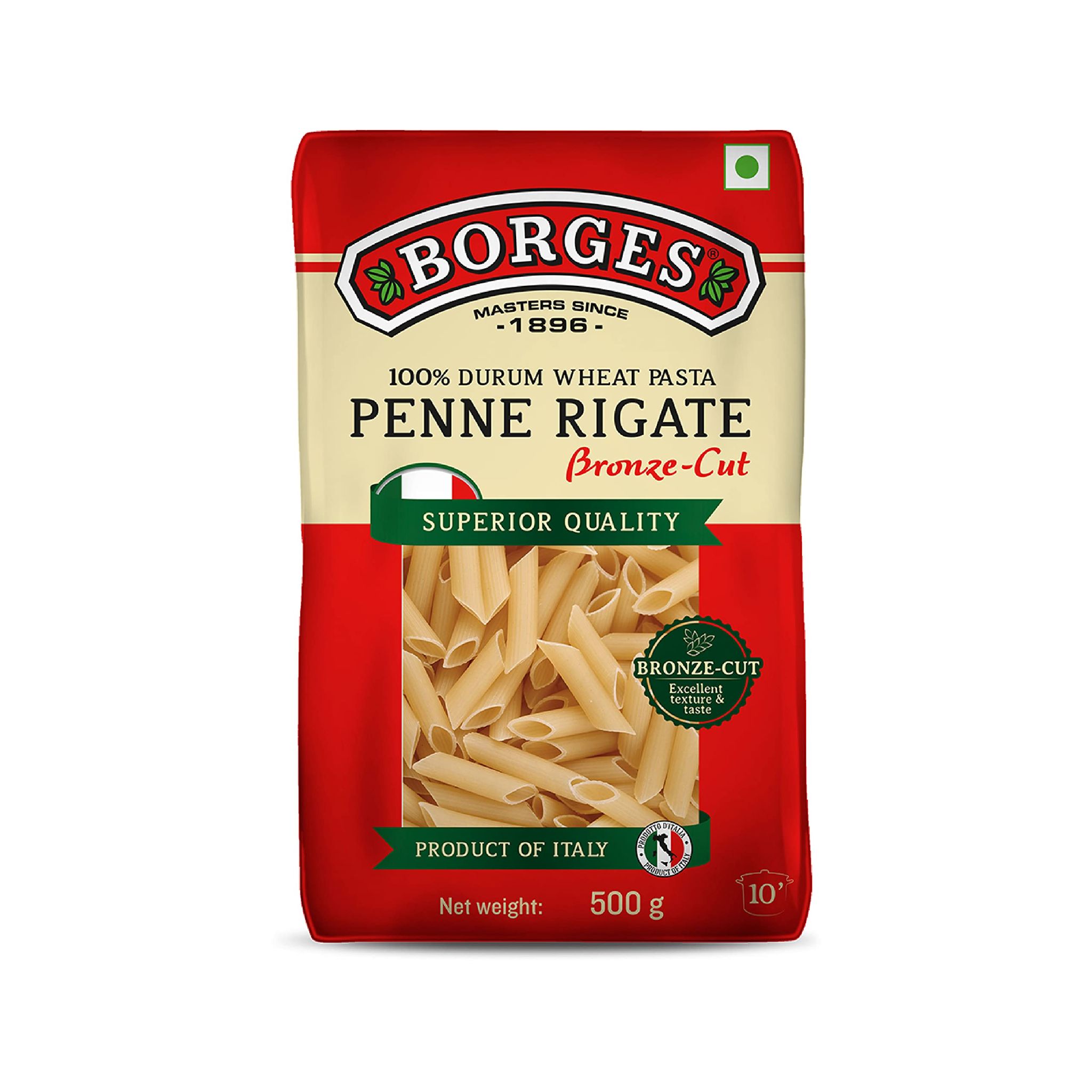 Borges Penne Rigate Durum Wheat Pasta, 500 Grams