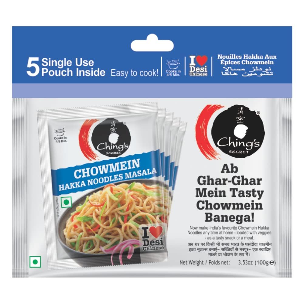 Ching's Secret Chowmein Hakka Noodle Masala (Pack Of 5), 100G