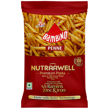 Bambino Pasta, Penne, 250 G Pouch