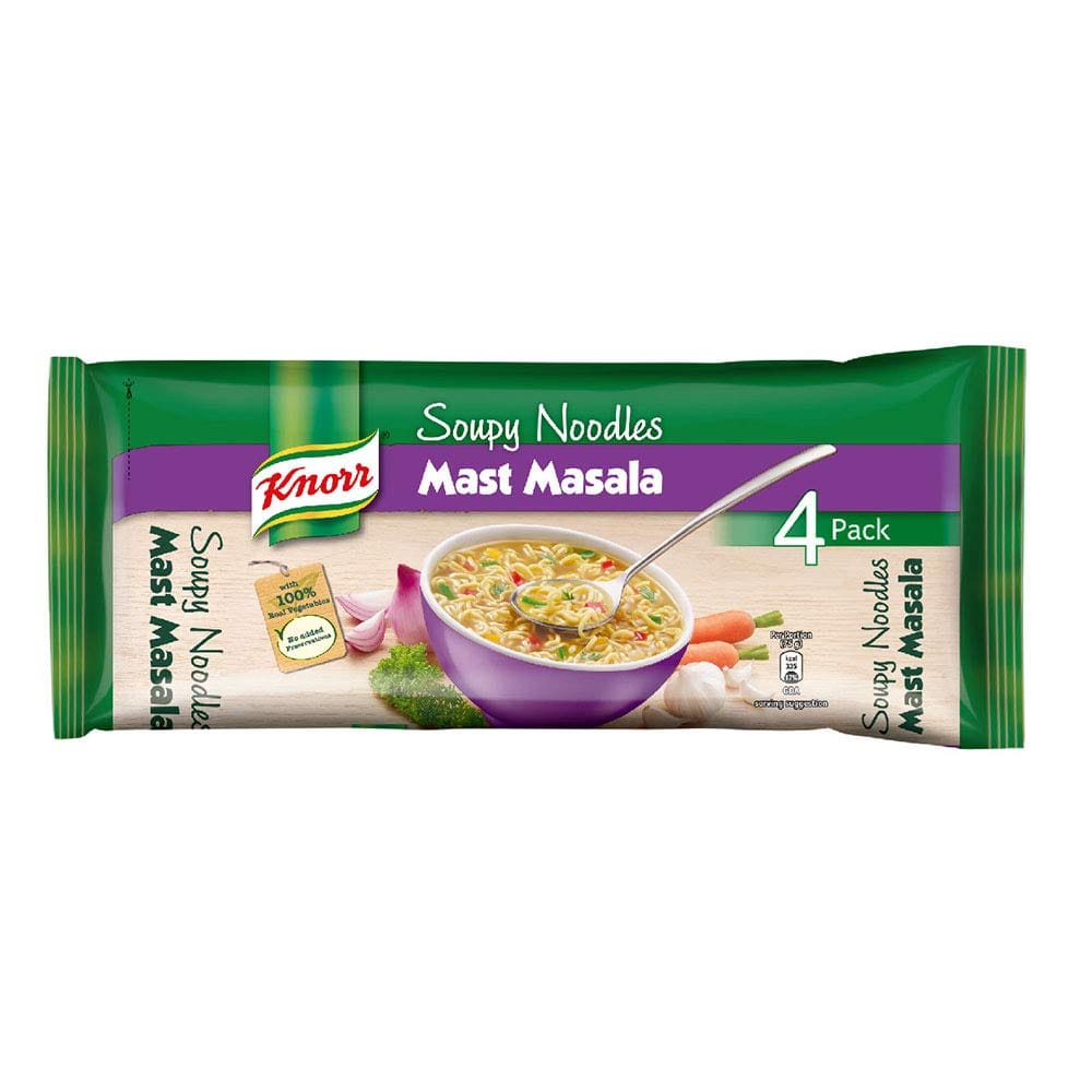 Knorr Soupy Noodles, Mast Masala, 75G x Pack Of 4
