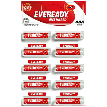 Eveready 1012 Carbon Zinc Battery, Aaa, 10 Pcs