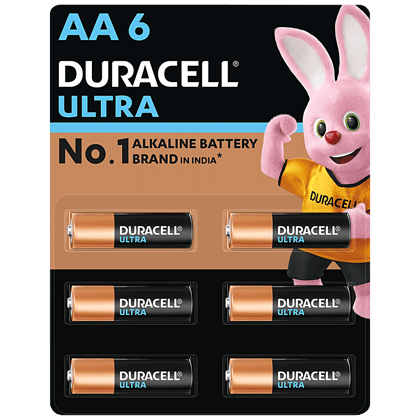 Duracell Ultra Alkaline Aa Batteries, 6 Pcs Blister Pack