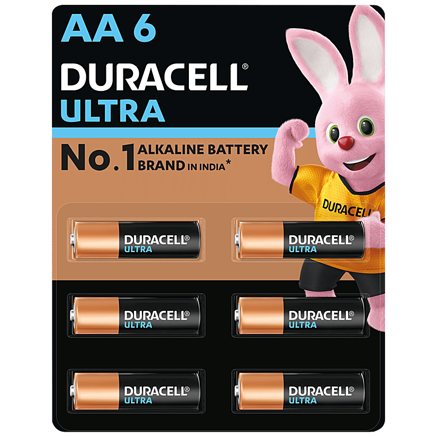 Duracell Ultra Alkaline Aa Batteries, 6 Pcs Blister Pack
