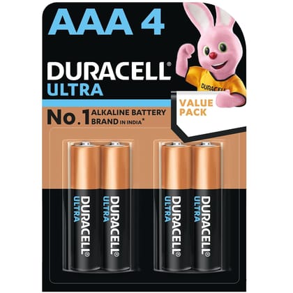 Duracell Ultra Alkaline Aaa Battery, 4 Pcs