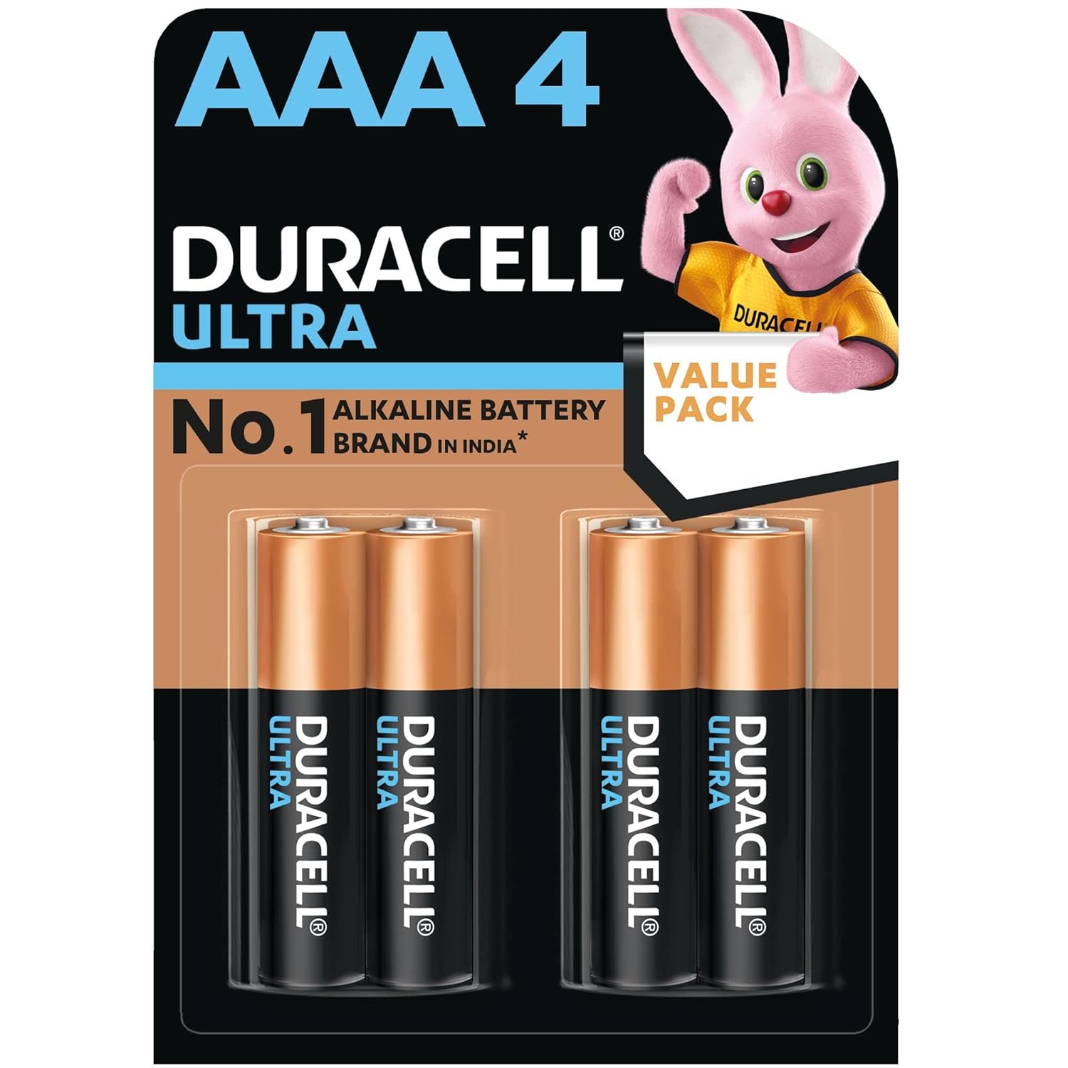 Duracell Ultra Alkaline Aaa Battery, 4 Pcs