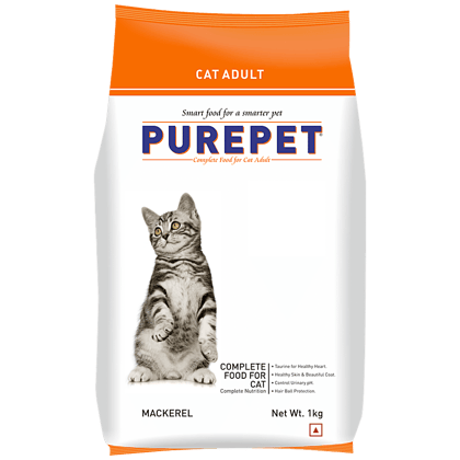 Purepet Mackerel Fish Adult Cat Dry Food, 1 Kg