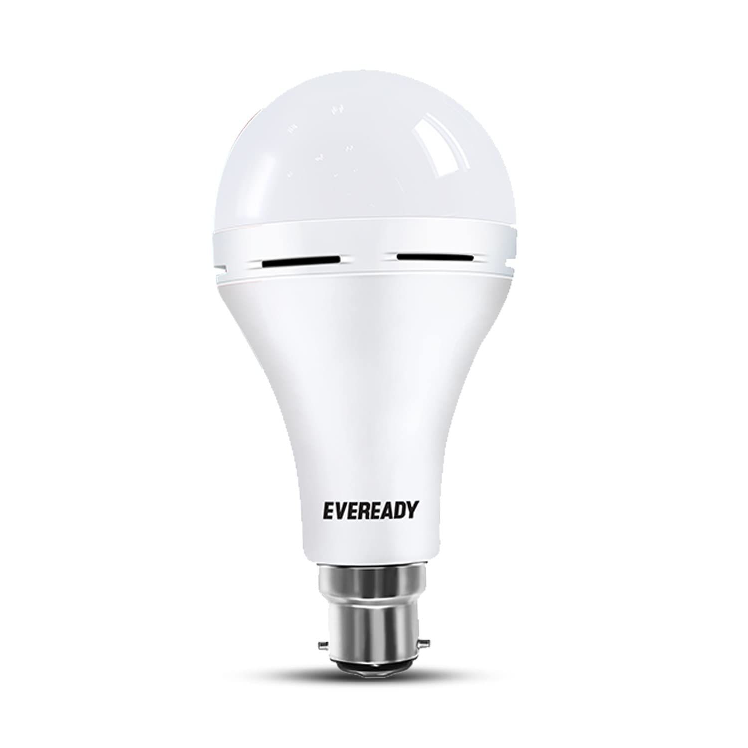 Eveready 9W B22D Emergency Inverter Led Bulb, Cool Day Light (6500K), Energy Efficient, Ibms Technology, 4 Hour Battery Backup, Li, On Battery Inside