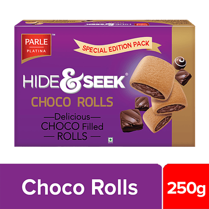 Parle Platina Hide & Seek Choco Rolls, 250 G
