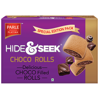 Parle Platina Hide & Seek Choco Rolls, 250 G