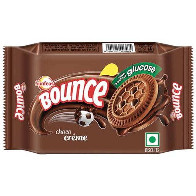 Sunfeast Bounce Biscuits - Choco Creme Cookies, 3x58 gm Multipack