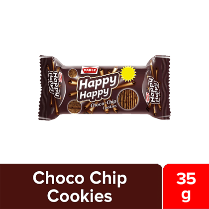 Parle Happy Happy Choco, Chip Cookies, 35 G Pouch