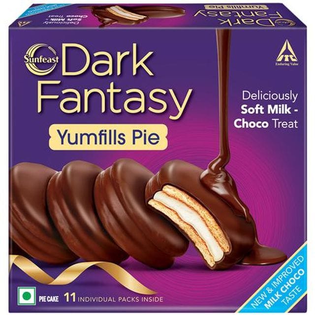 Sunfeast Dark Fantasy, Yumfills, Rich Chocolate Pie Cake, 242 G