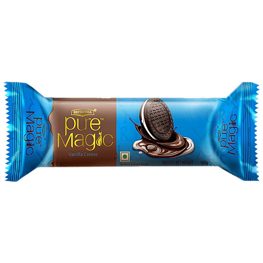 Britannia Pure Magic Deuce Vanilla Biscuits, 100 G Pouch