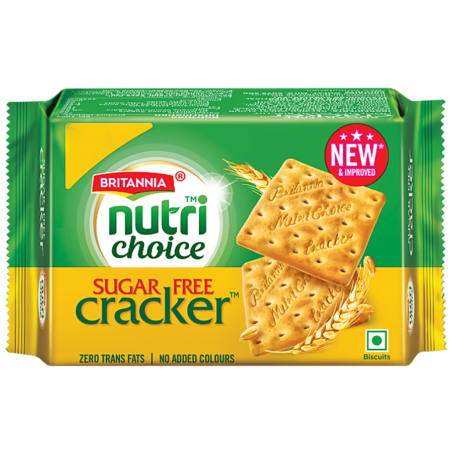 Britannia Nutri Choice Sugar Free Cream Cracker Biscuits, Thin, Light, Crispy, 67 G