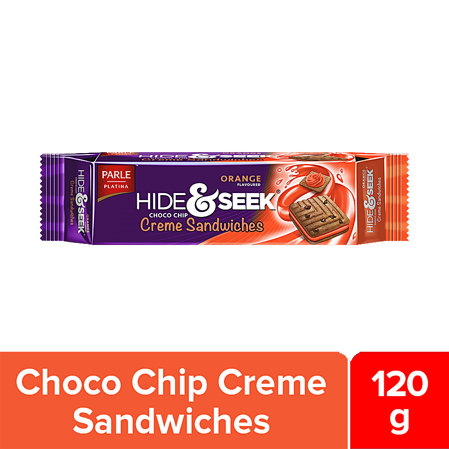 Parle Creams, Hide & Seek Creme Orange, 120 G Pouch
