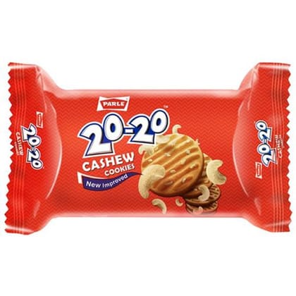 Parle 20, 20 Cashew Cookies, Crispy, Sweet, Baked, 30 G Pouch