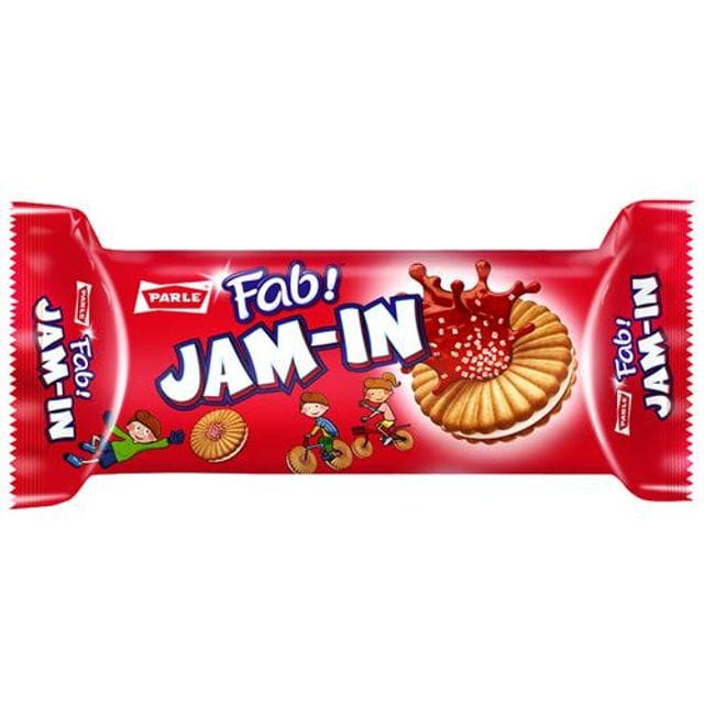 Parle Fab Jam, In Cream Biscuits, 55 G Pouch