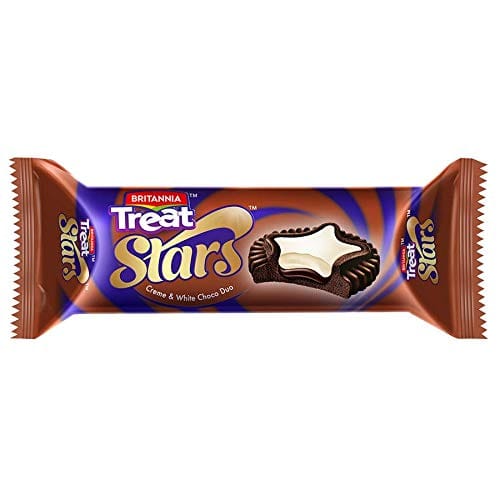 Britannia Treat Stars Dark &White Choco Duo, 100G Pouch