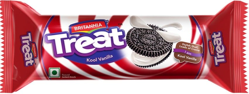 Britannia Treat Kool Vanilla, 50G Biscuits