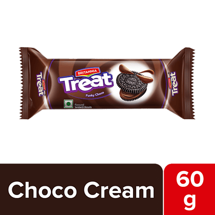 Britannia Treat Chocolate Cream Biscuits, 60 G