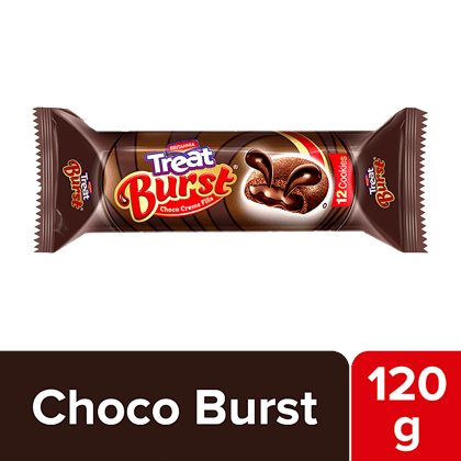 Britannia Treat Burst Choco Fills Cookies, 120 G
