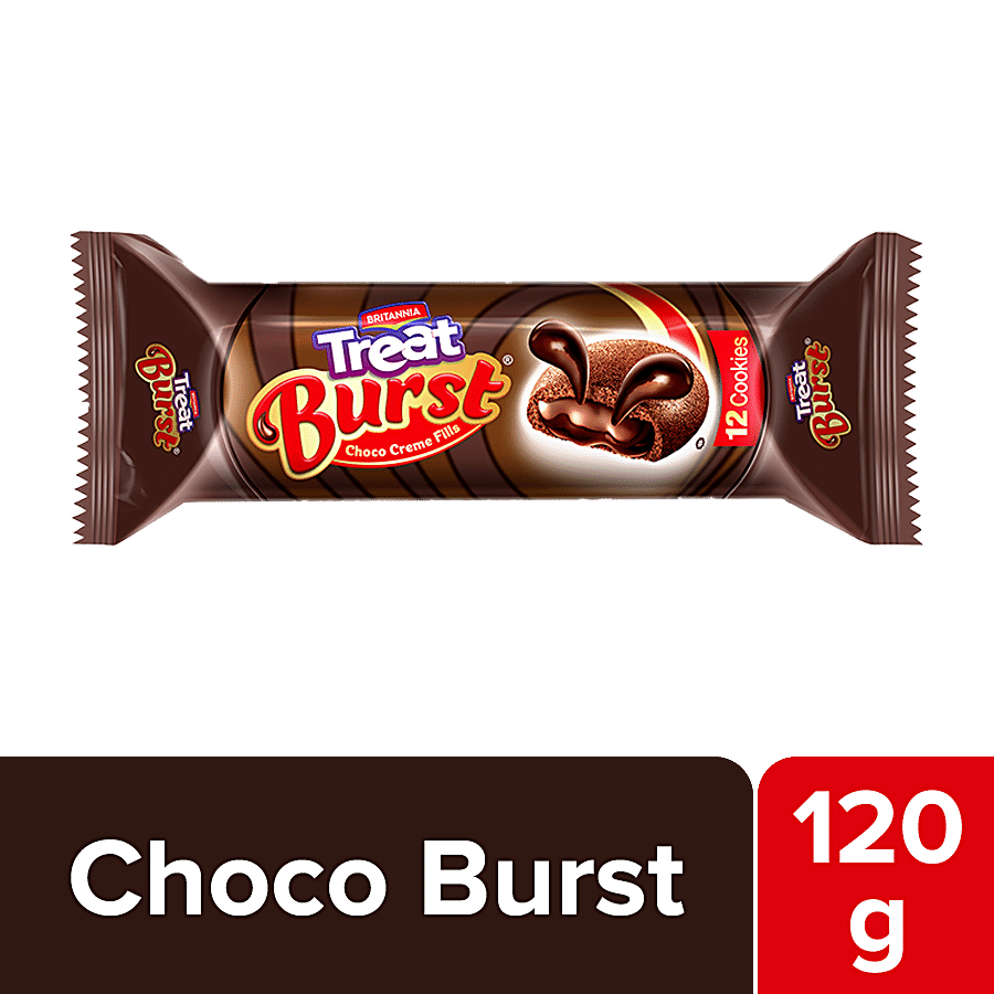 Britannia Treat Burst Choco Fills Cookies, 120 G