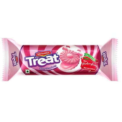 Britannia Treat - Strawberry Biscuits, 3x150 g Multipack