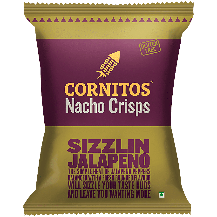 Cornitos Nachos Crisps, Sizzlin Jalapeno, Corn Chip, 60G