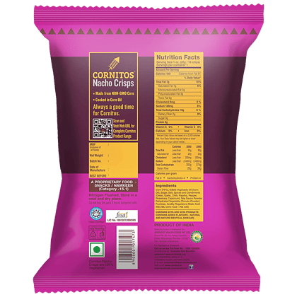 Cornitos Nacho Chips, Sweet Chili, 55 G Pouch