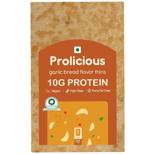 Prolicious Garlic Bread Flavour Thins, 10G Protein, 50 G