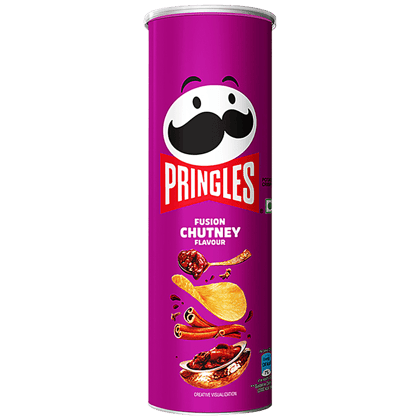 Pringles Potato Chips, Fusion Chutney Flavour, Crunchy & Crispy, 2X107 G Multipack