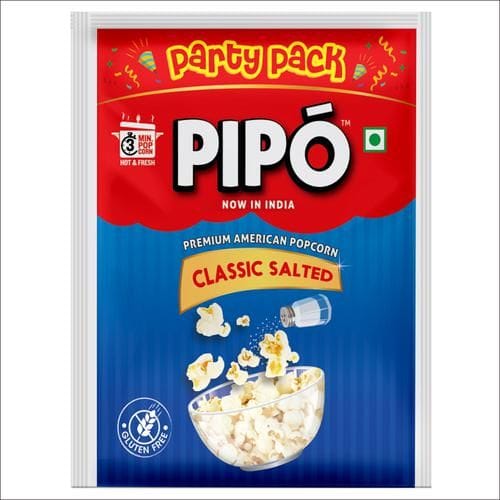 Pipo Premium American Popcorn, Classic Salted, 150 G Pouch