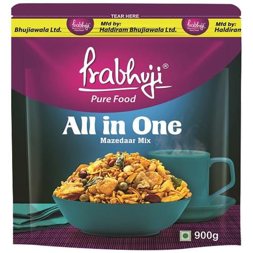 Prabhuji Pure Food All In One, Mazedaar Mix, Namkeen, Sweet, Sour & Crunchy Snack, 900 G