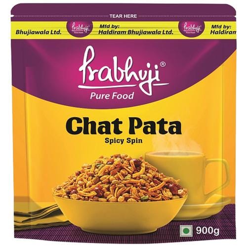 Prabhuji Pure Food Chat Pata, Spicy Spin, Namkeen, Crispy & Crunchy Snack, 900 G