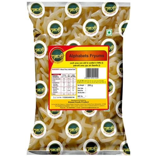 Ramji Alphabets Fry Papad/Fryums, 200 G