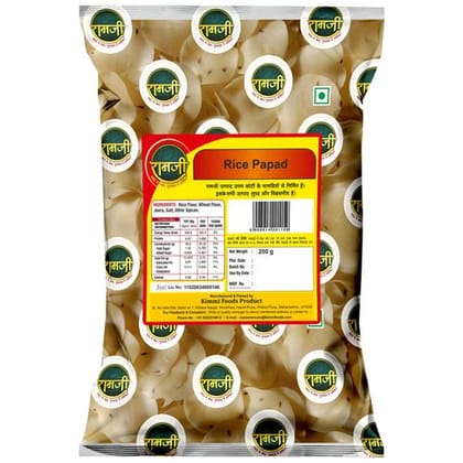 Ramji Rice Papad, Crispy & Crunchy, 200 G