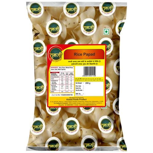 Ramji Rice Papad, Crispy & Crunchy, 200 G