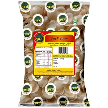 Ramji Veg Fry Papad/Fryums, 200 G