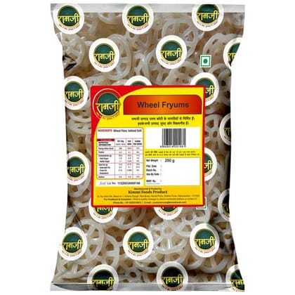Ramji Wheel Fry Papad/Fryums, 200 G