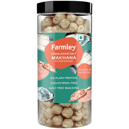 Farmley Roasted & Flavoured Himalayan Salted Healthy Makhana Snacks, 90 Gm