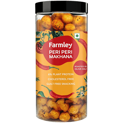 Farmley Roasted & Flavoured Peri Peri Healthy Makhana Snacks, 90 Gm