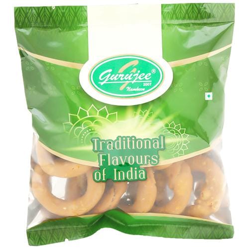 Gurujee Namkeen Kodubale Large, Rich, Crispy, Ready To Eat Savouries, No Preservatives, 150 G