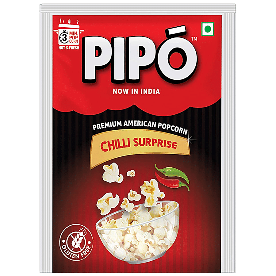 Pipo Premium American Popcorn, Chilli Surprise, 40 G Pouch
