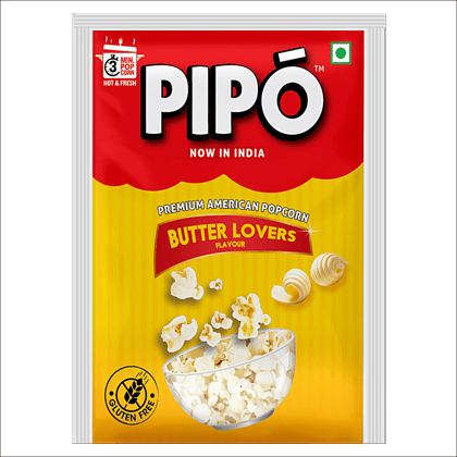 Pipo Premium American Popcorn, Butter Lovers, 40 G Pouch