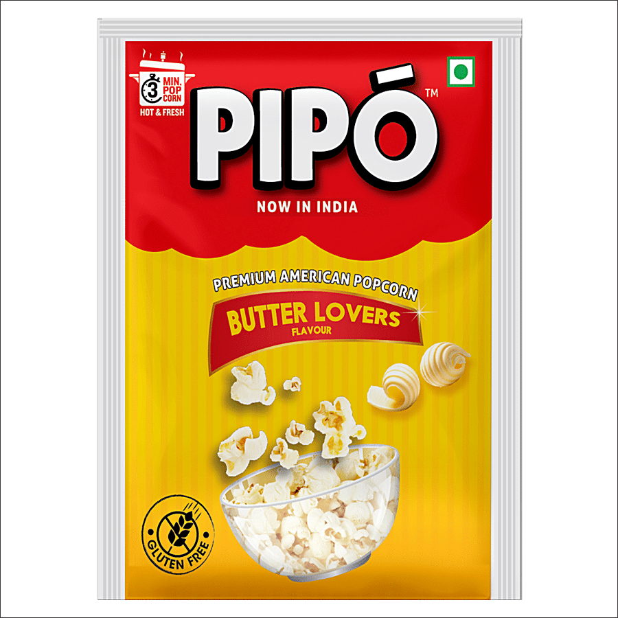 Pipo Premium American Popcorn, Butter Lovers, 40 G Pouch