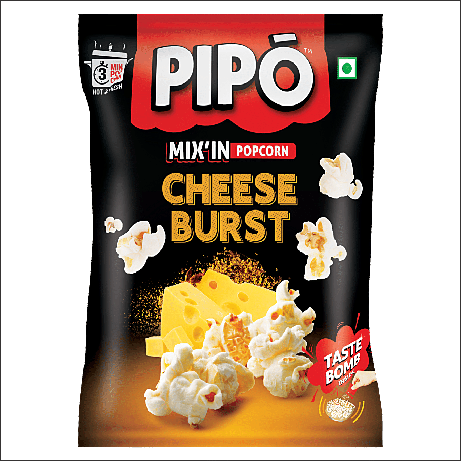 Pipo Popcorn, Mixin Cheese Burst, 60 G Pouch